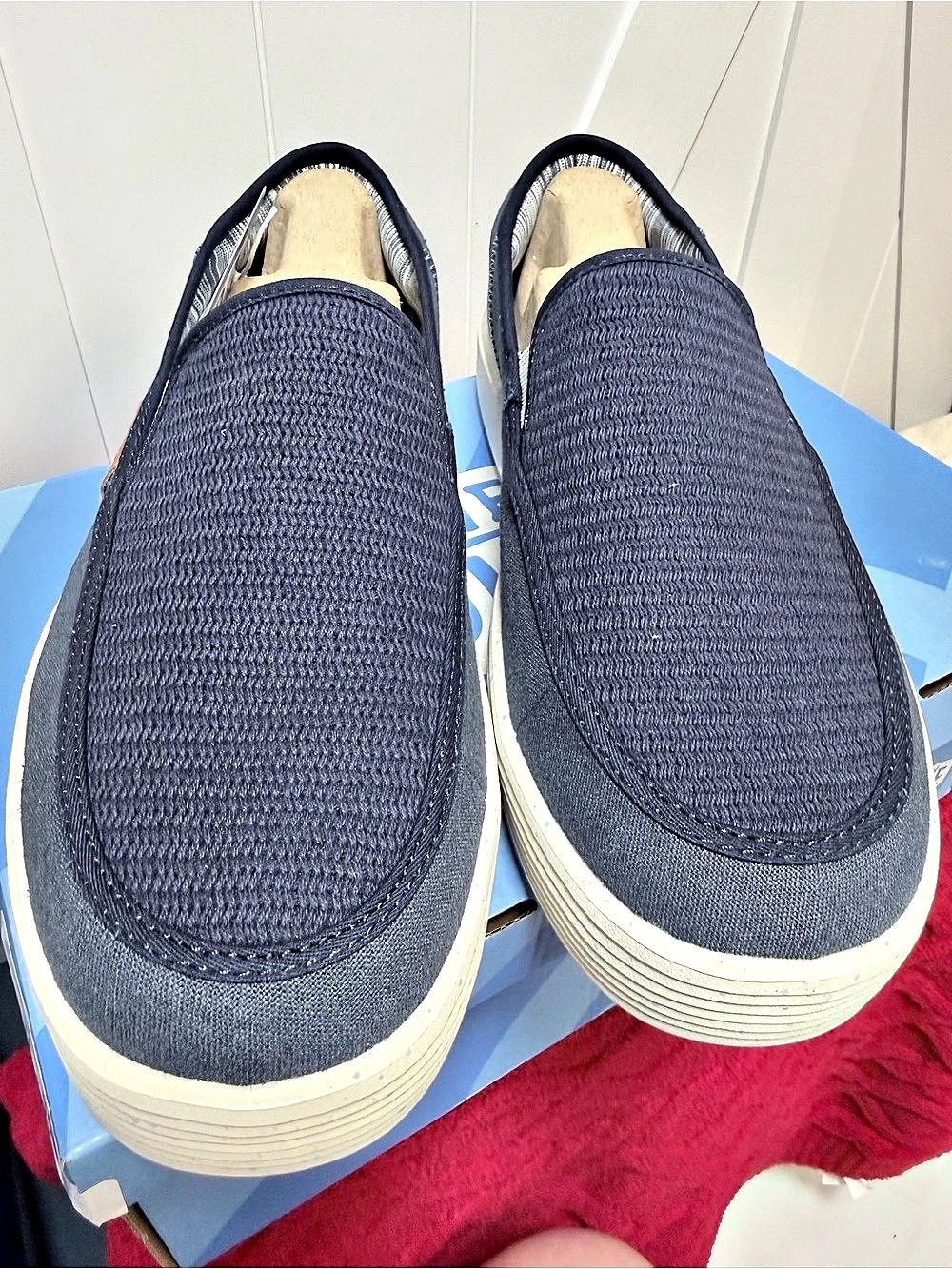 Hey Dude Sunapee M Coastline Canvas Slip-On Sneakers in Blue US 11 NWT